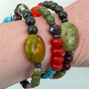 Jasper Carnelian Multi Gemstone Bracelet